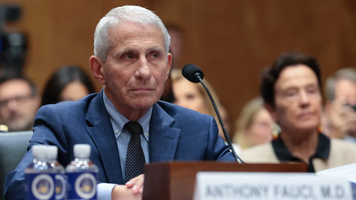 Image of Dr. Anthony Fauci before senate committee