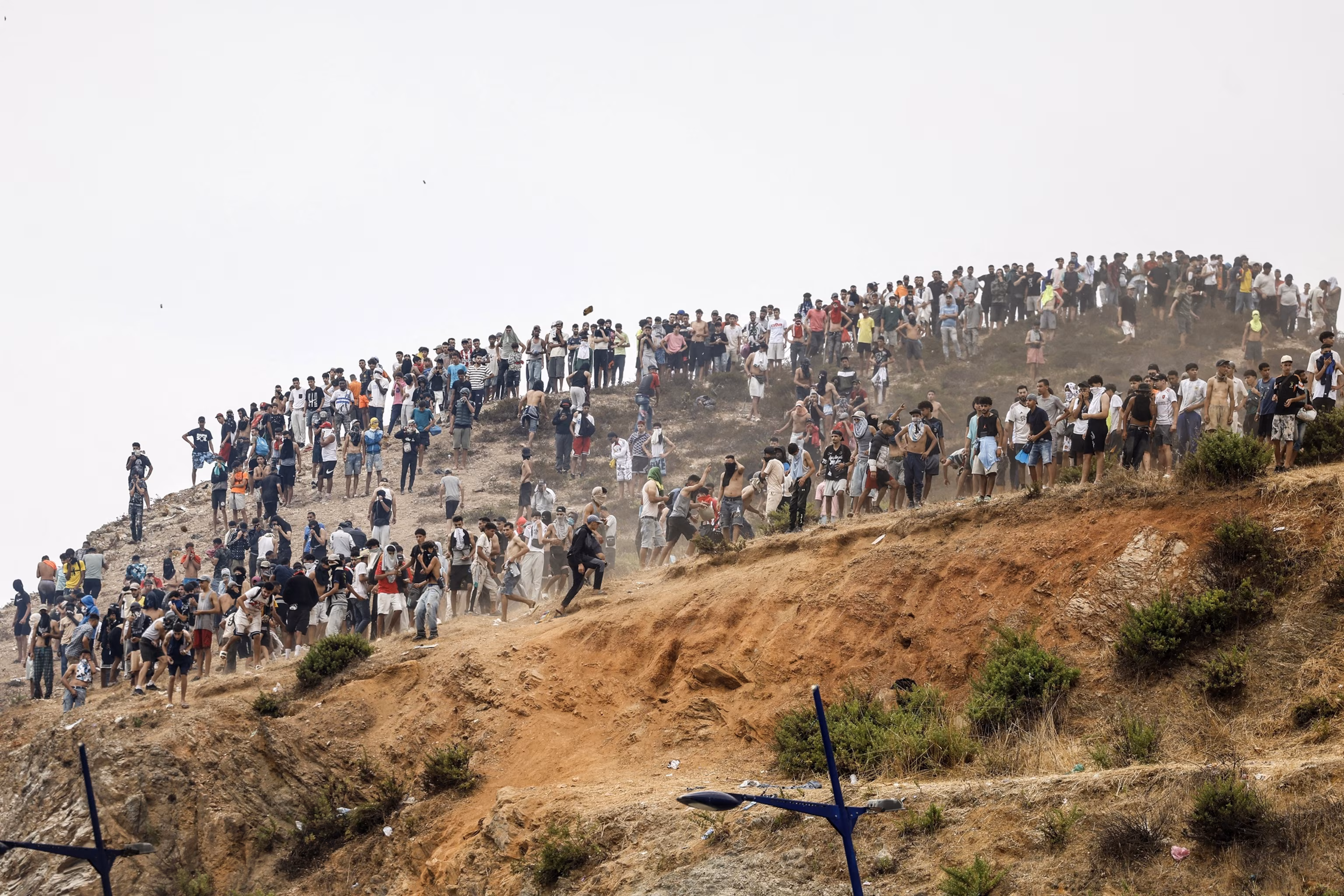 Image of Moroccans Crossing Spanish Border